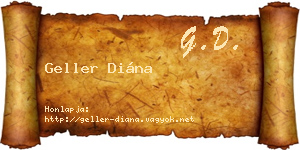 Geller Diána névjegykártya